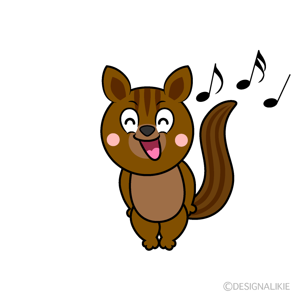 Singing Squirrel Cartoon Character Image