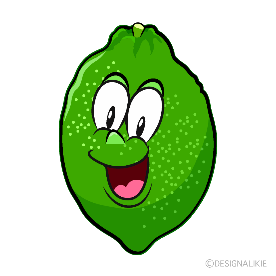 Surprising Lime Cartoon Character Image