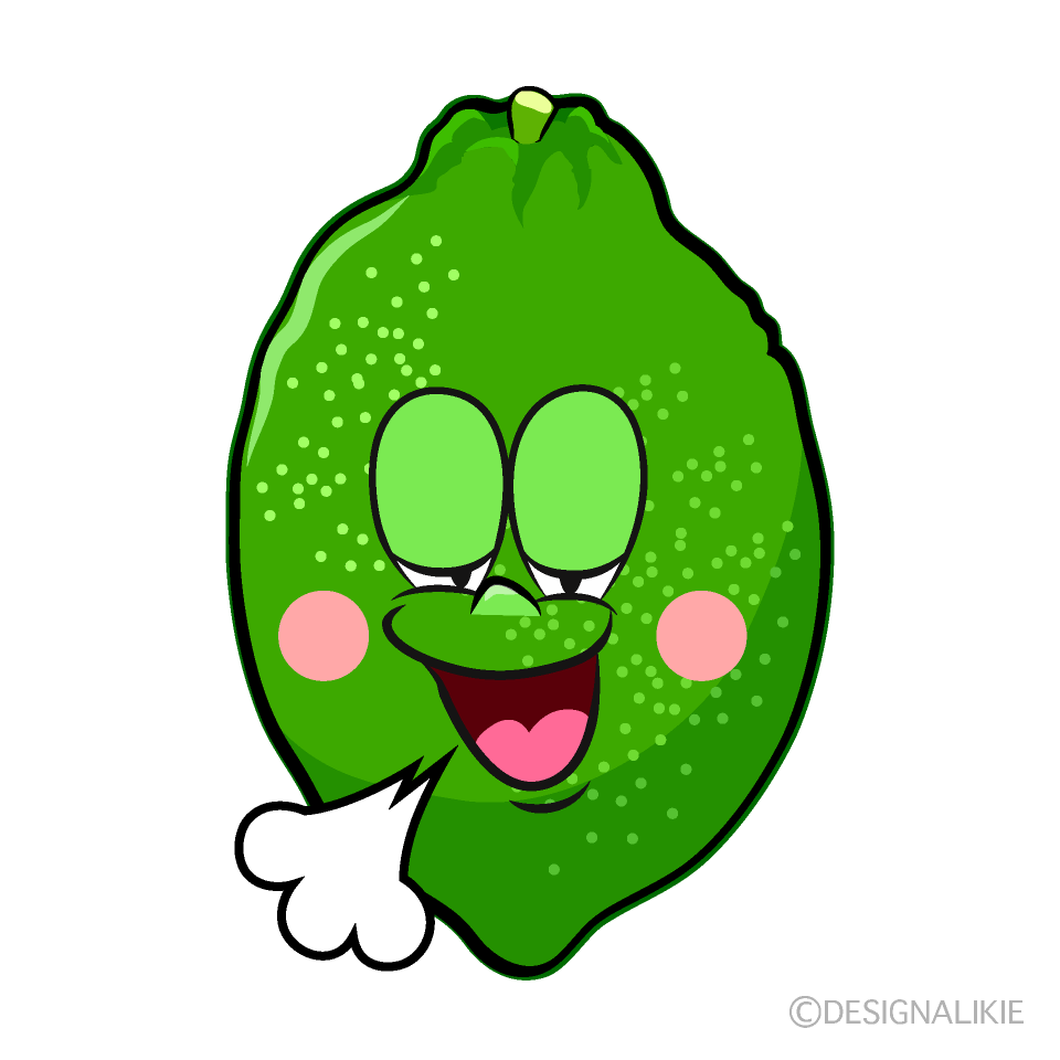 Relaxing Lime Cartoon Character Image