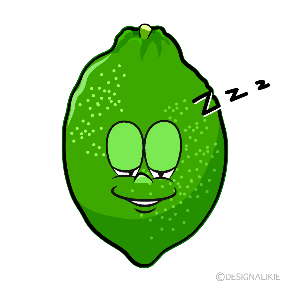 Sleeping Lime Cartoon Character Image