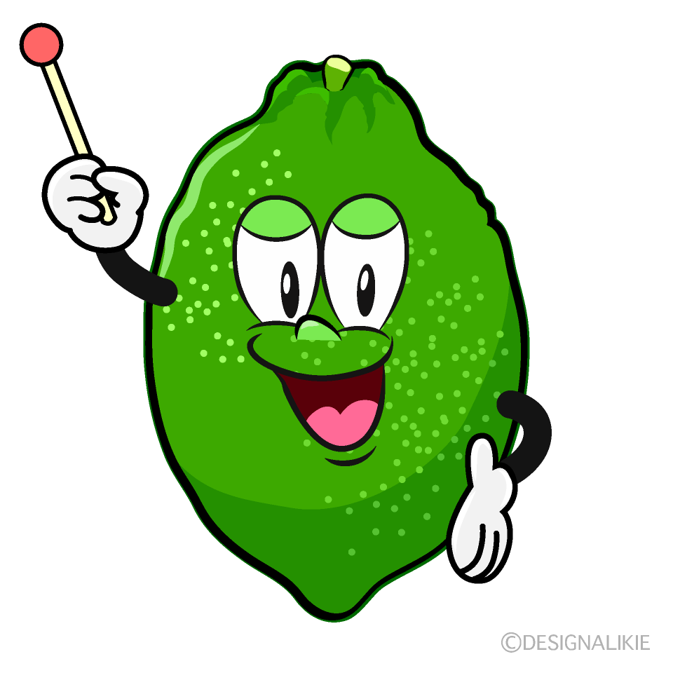 Speaking Lime Cartoon Character Image