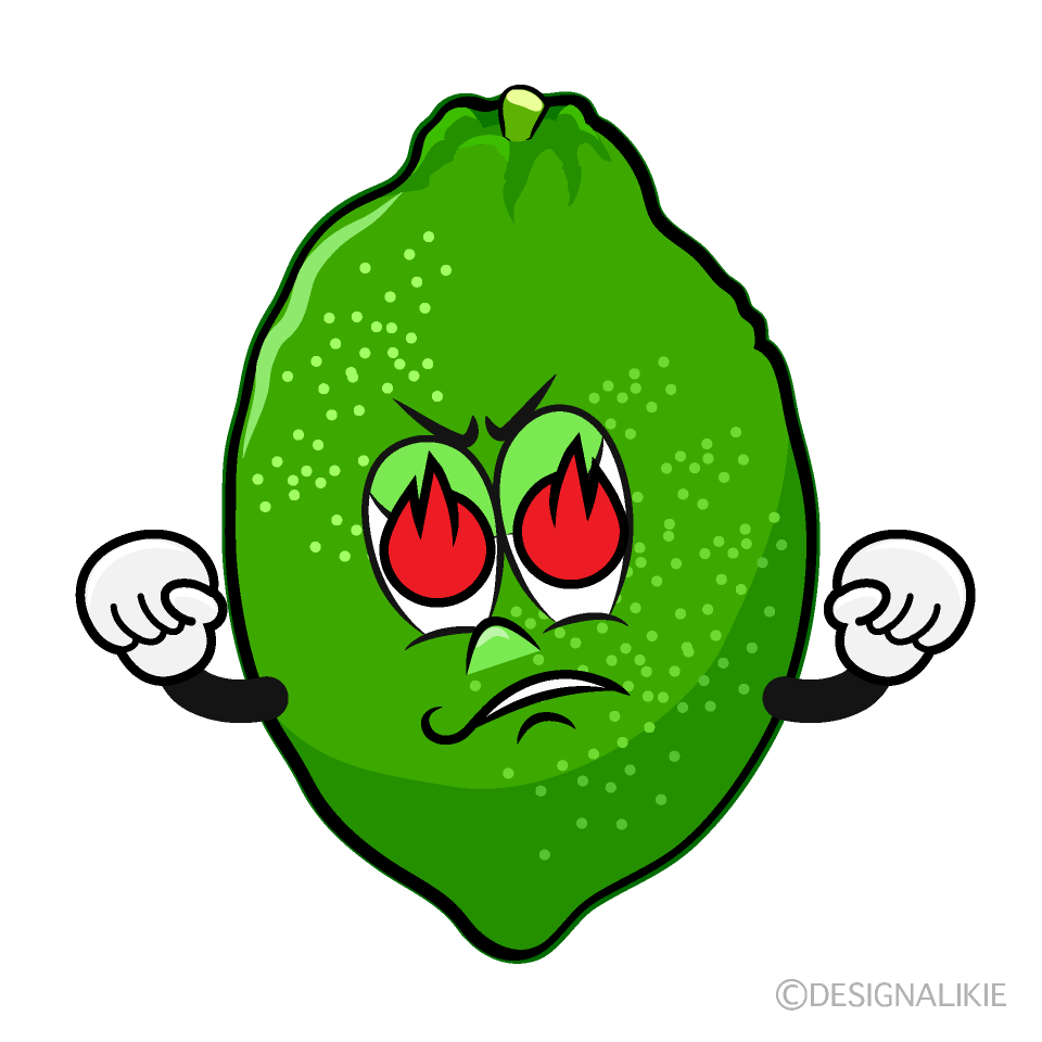 Enthusiasm Lime Cartoon Character Image