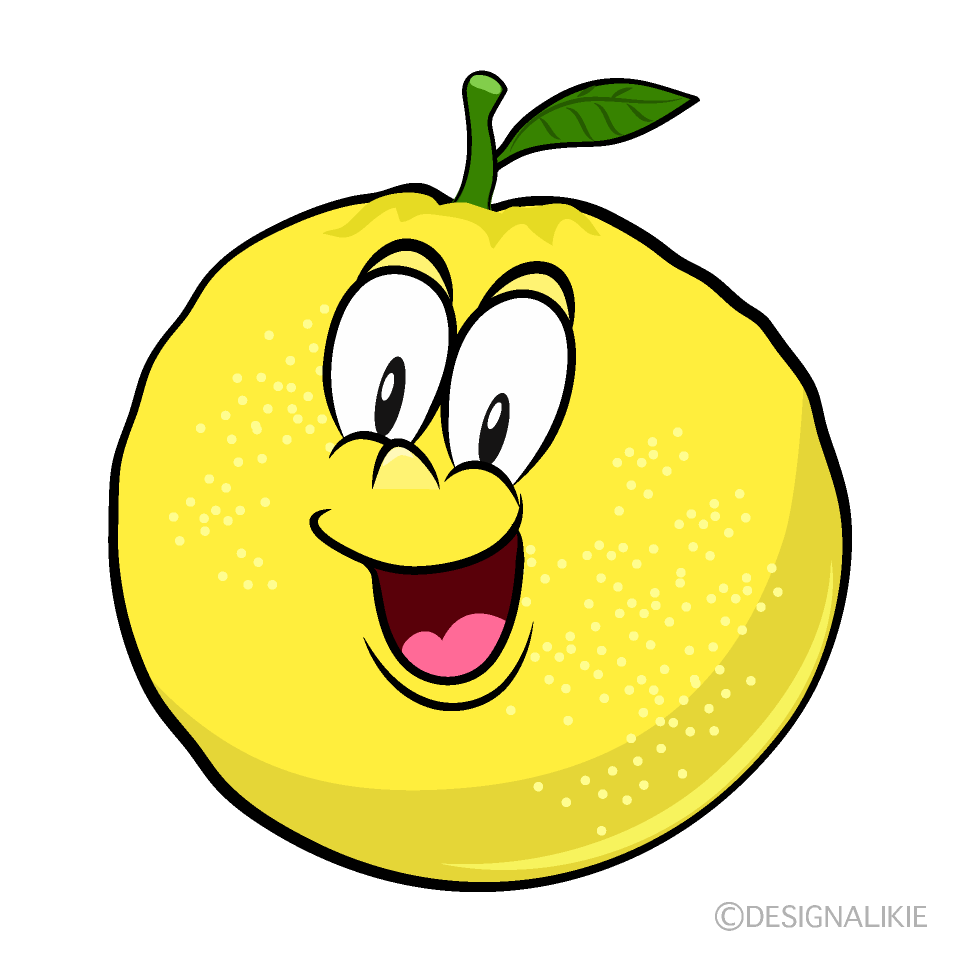 Surprising Grapefruit Cartoon Character Image