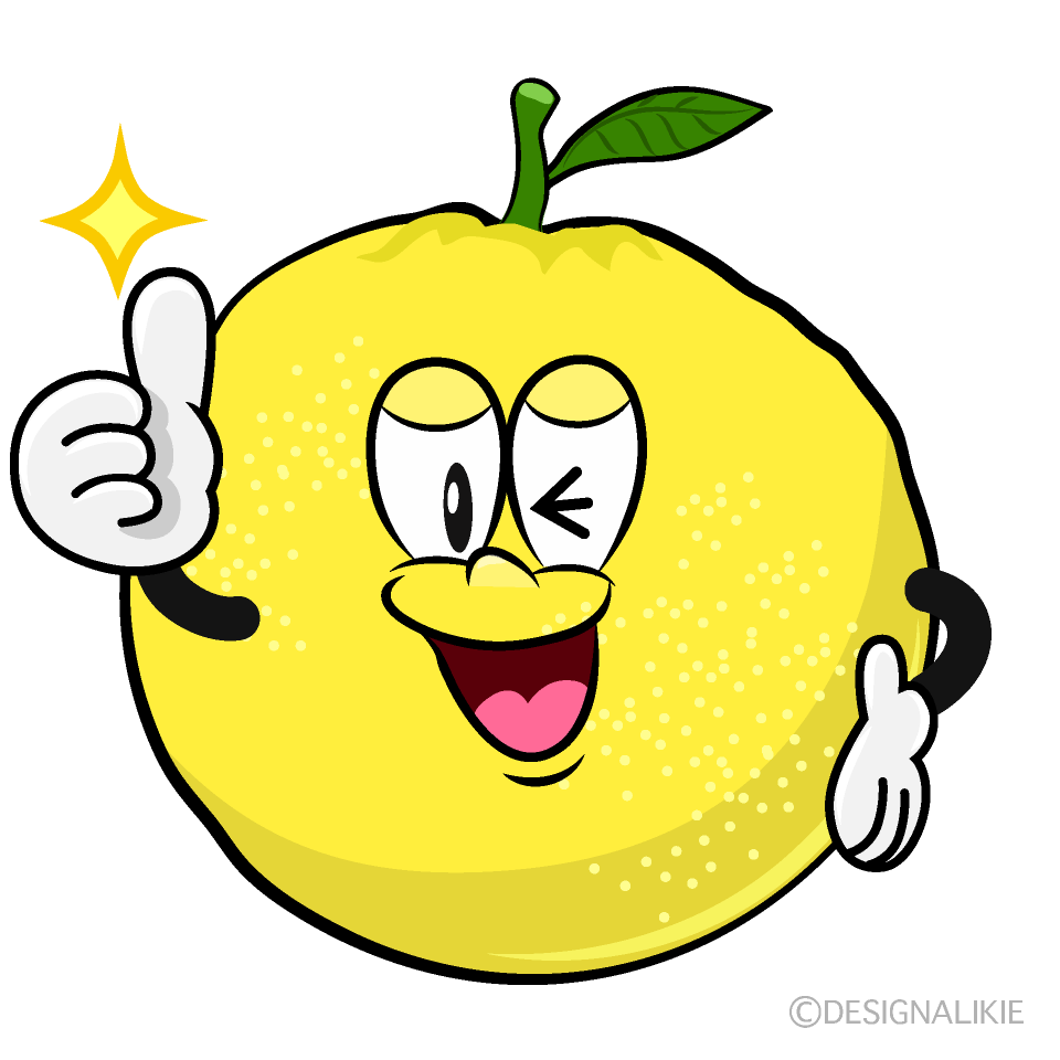 Thumbs up Grapefruit Cartoon Character Image