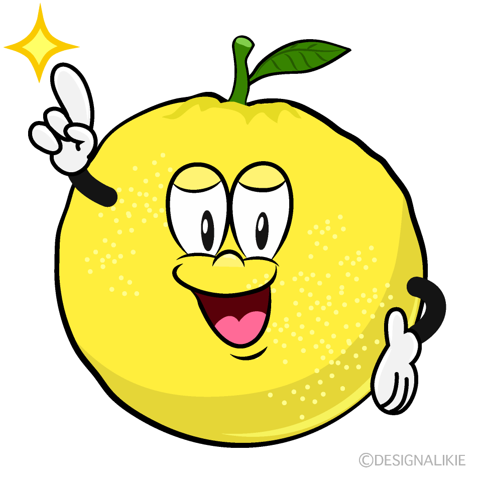 Posing Grapefruit Cartoon Character Image