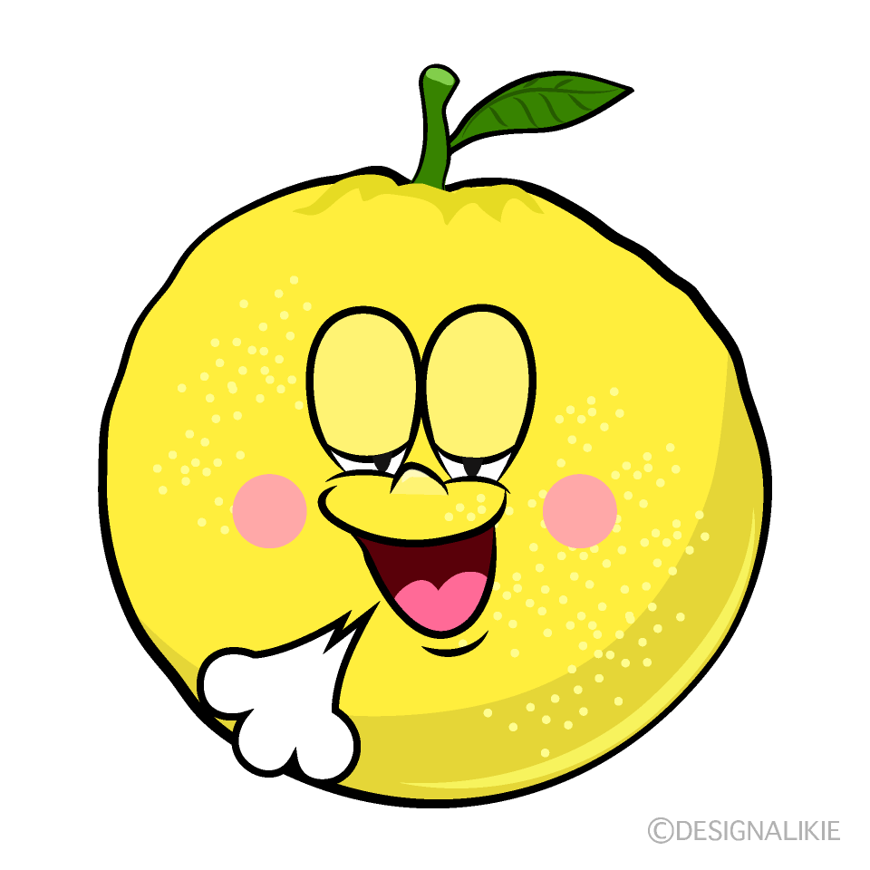 Relaxing Grapefruit Cartoon Character Image