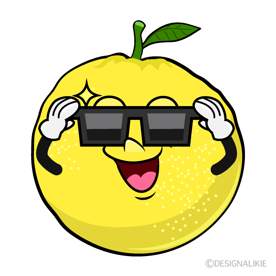 Cool Grapefruit Cartoon Character Image