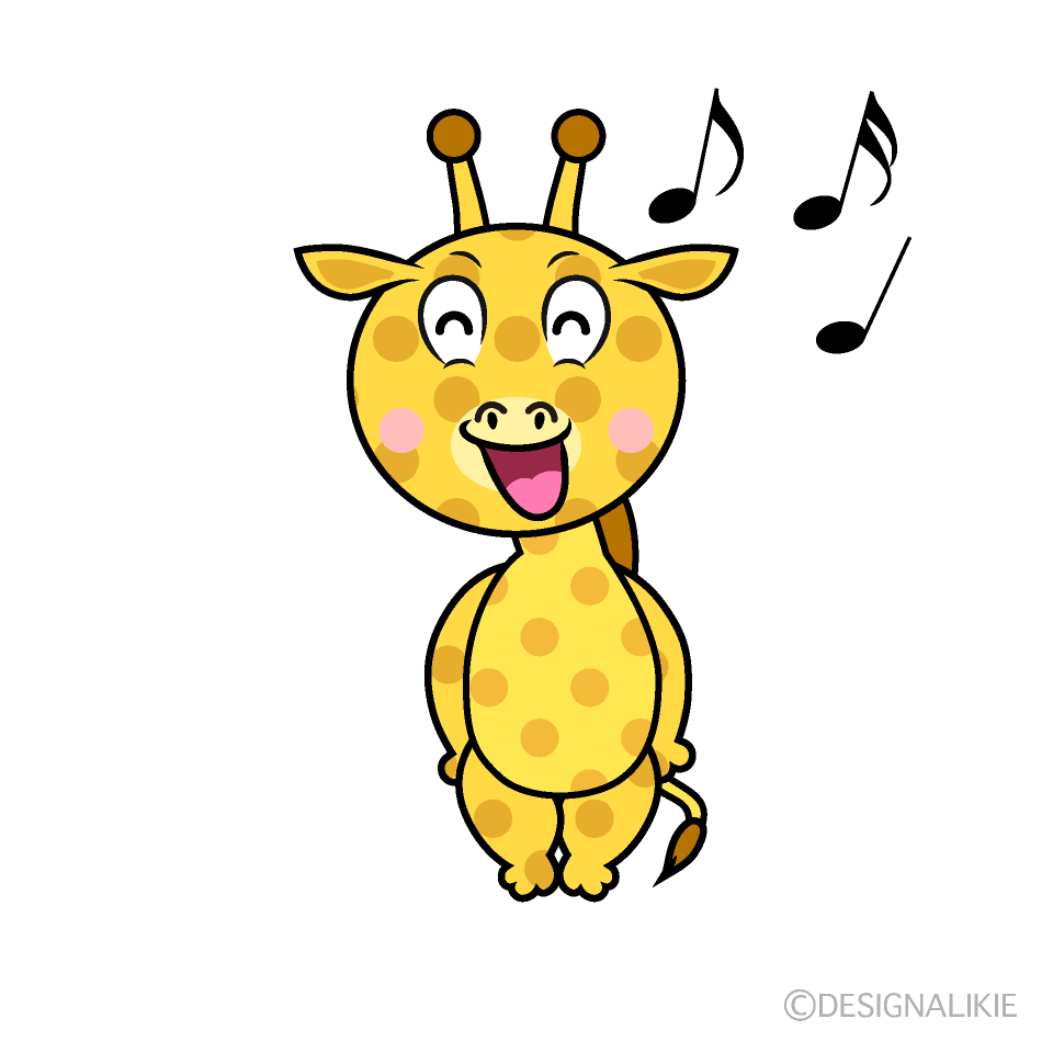 Singing Giraffe Cartoon Character Image