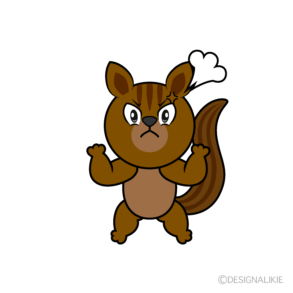 Angry Squirrel Cartoon Character Image