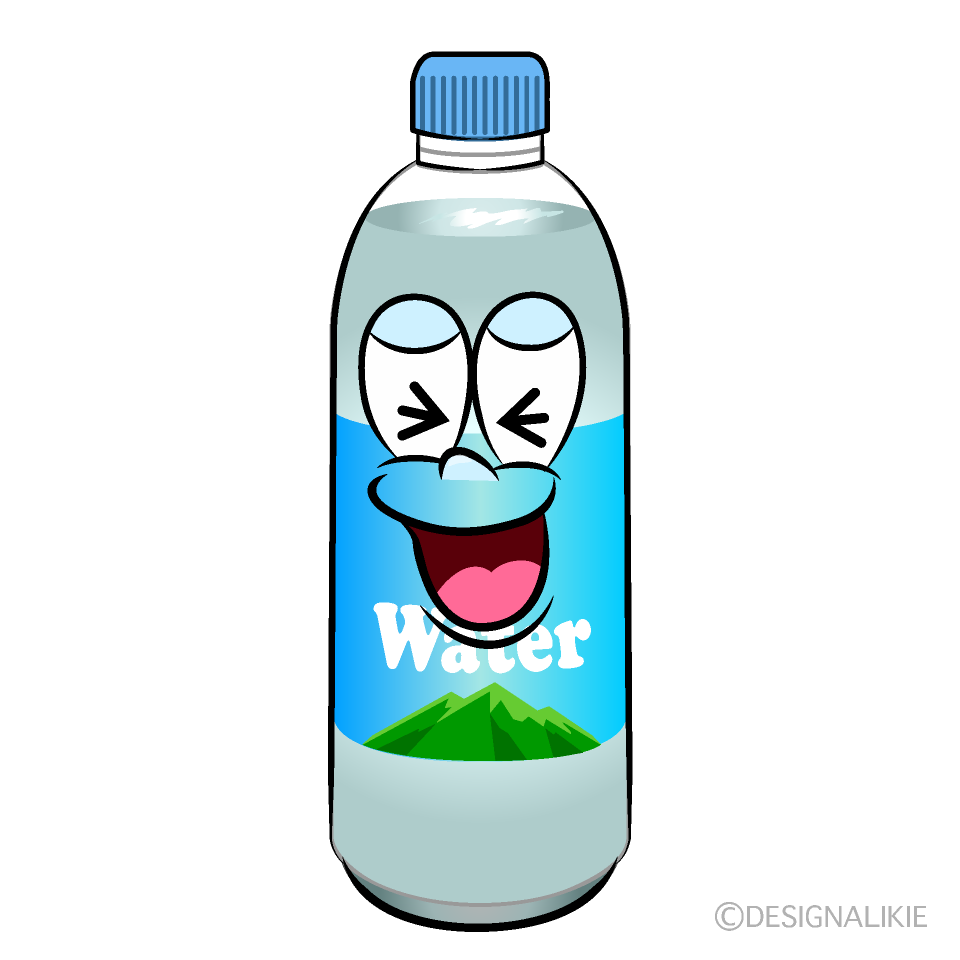Laughing Water Bottle Cartoon Character Image