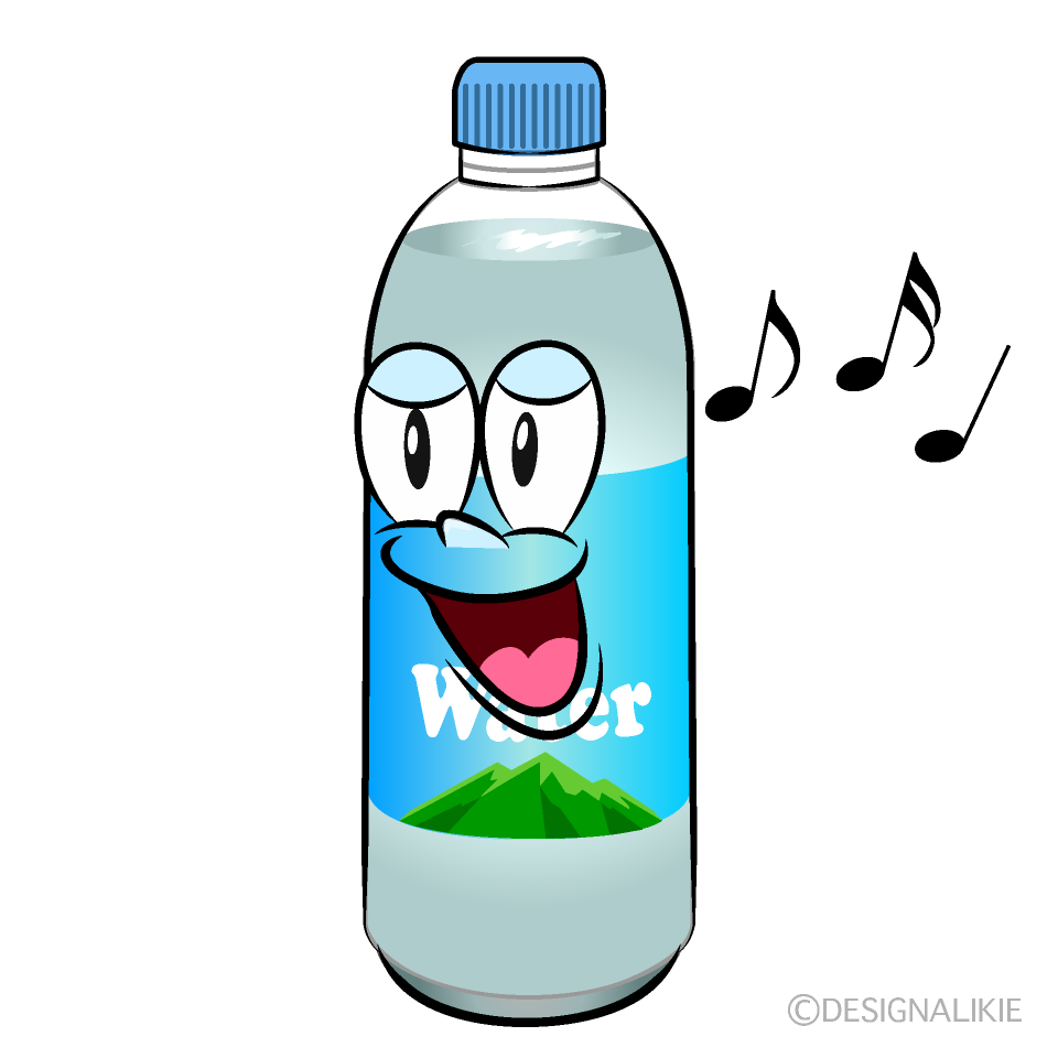 Singing Water Bottle Cartoon Character Image