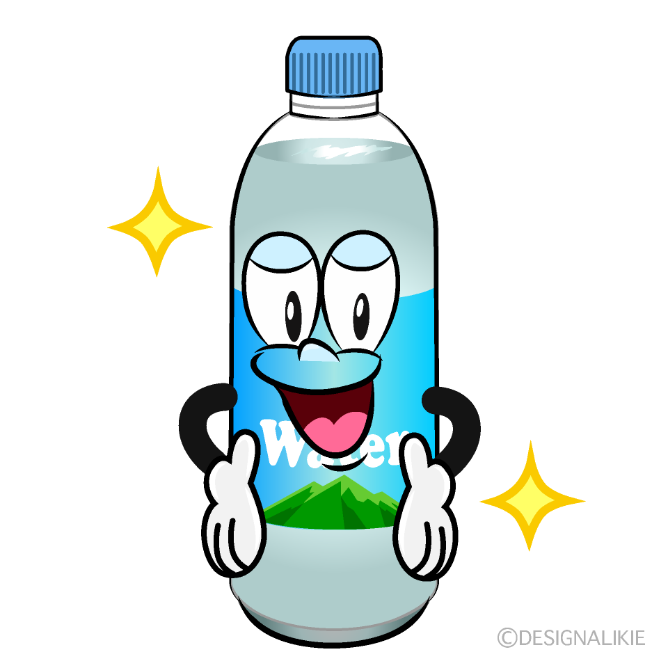 Glitter Water Bottle Cartoon Character Image