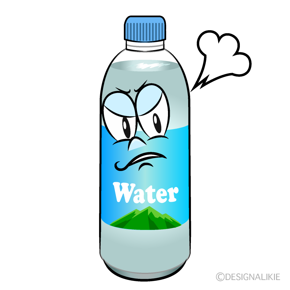 Angry Water Bottle Cartoon Character Image
