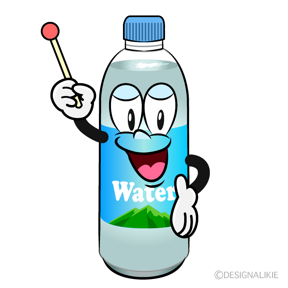 Speaking Water Bottle Cartoon Character Image