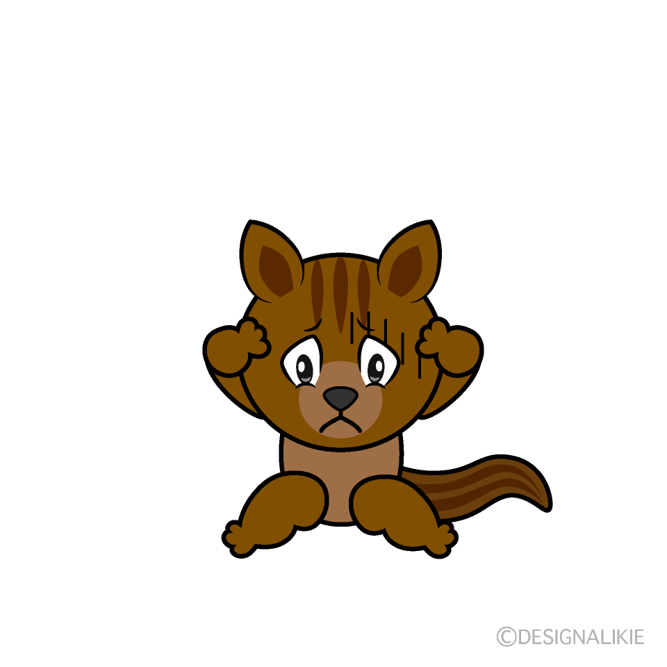 Depressed Squirrel Cartoon Character Image