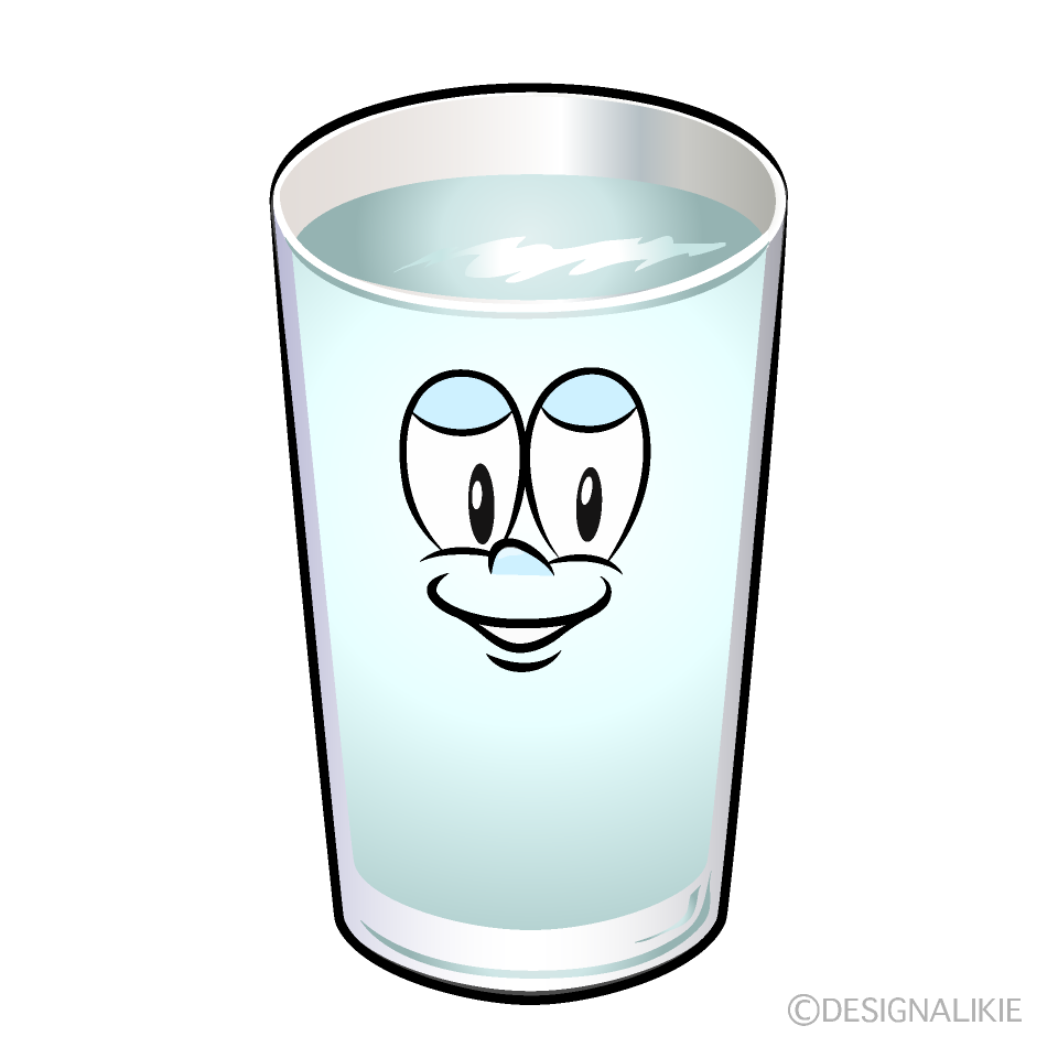 Water Glass Cartoon Character Image