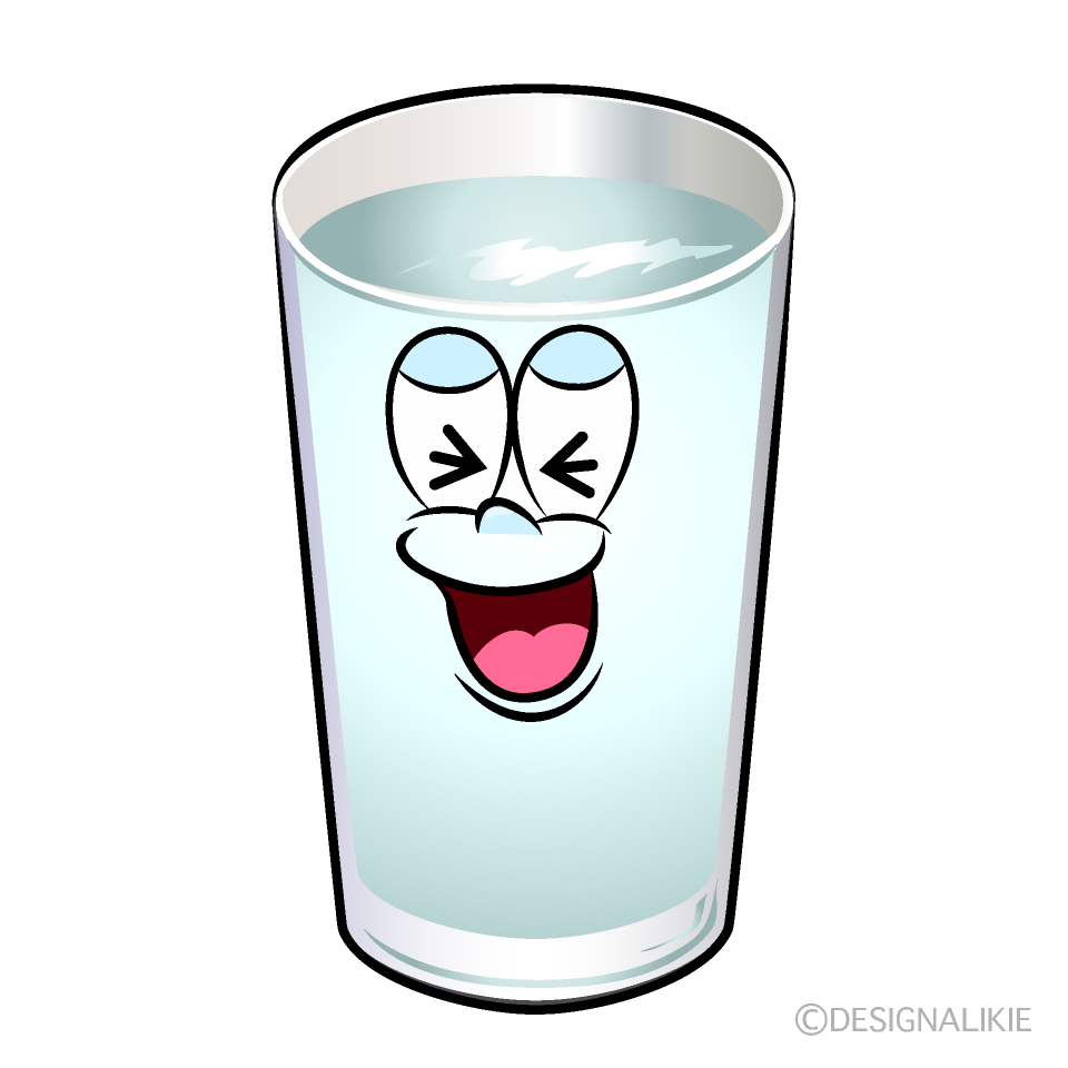 Laughing Water Glass Cartoon Character Image