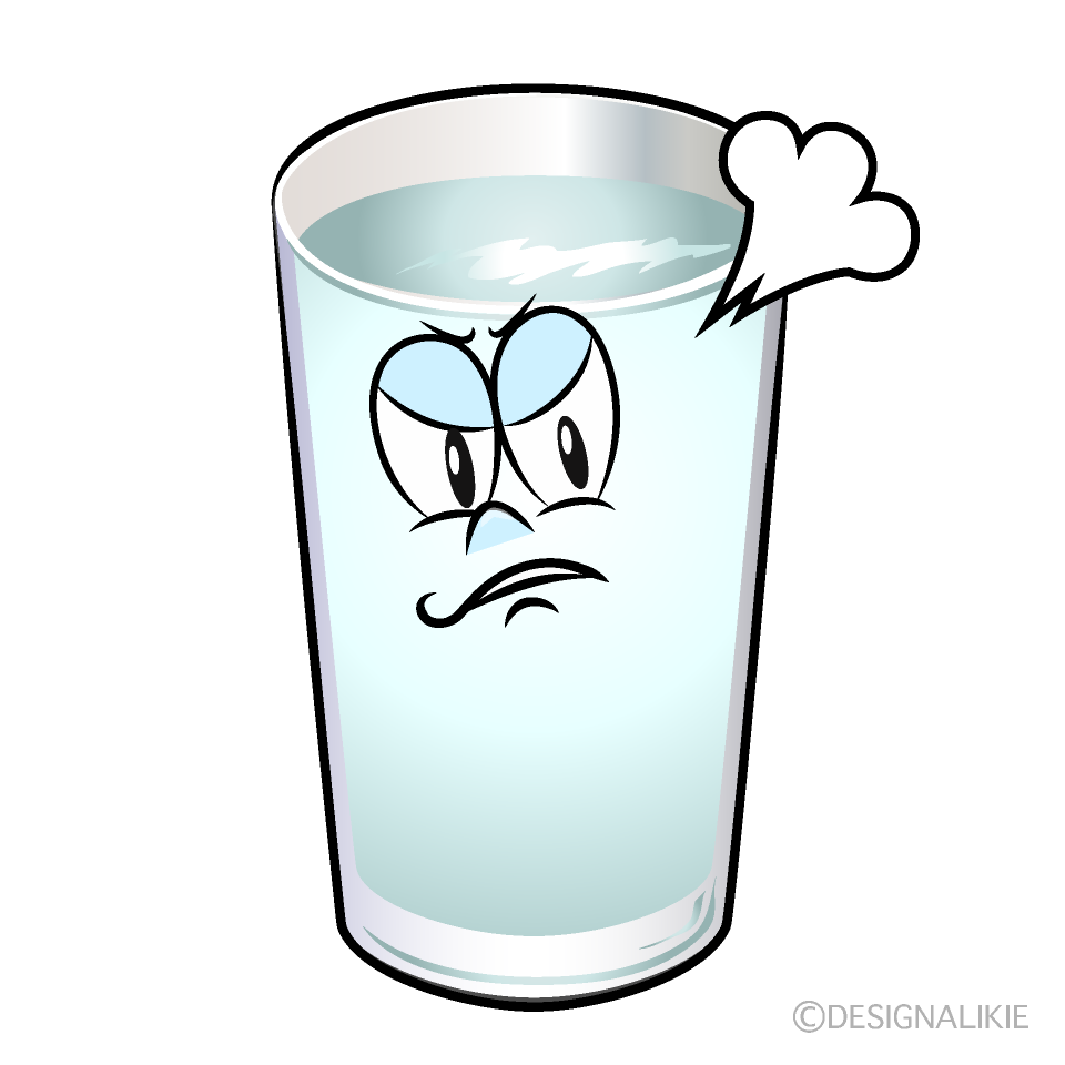 Angry Water Glass Cartoon Character Image