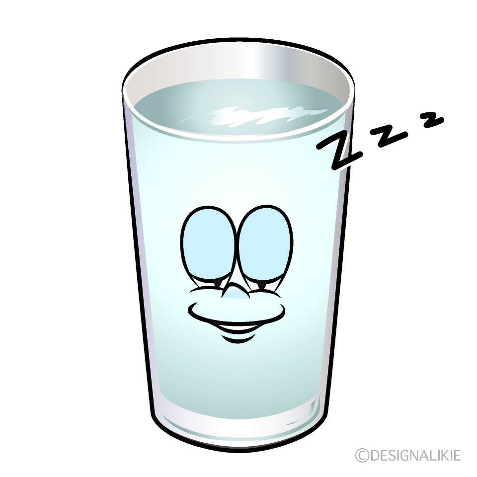Sleeping Water Glass Cartoon Character Image
