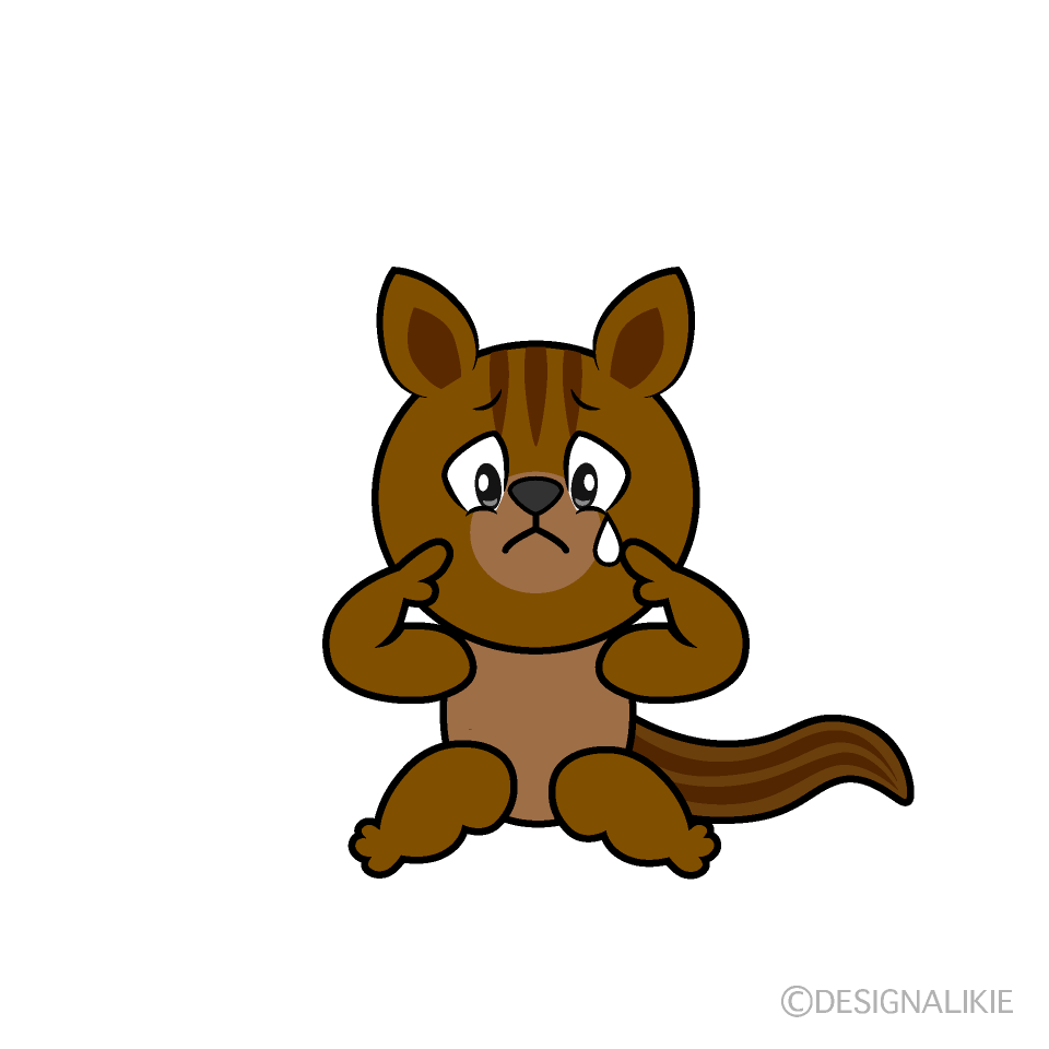 Sad Squirrel Cartoon Character Image