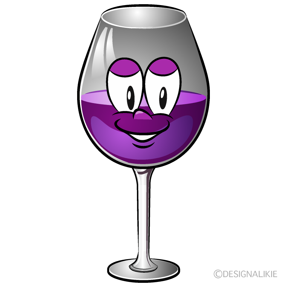 Wine Glass Cartoon Character Image