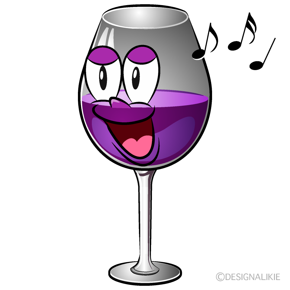 Singing Wine Glass Cartoon Character Image