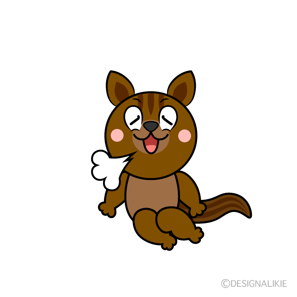 Relaxing Squirrel Cartoon Character Image