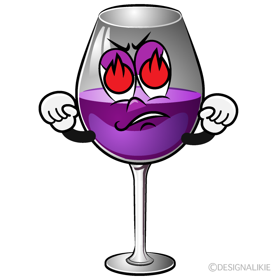 Enthusiasm Wine Glass Cartoon Character Image