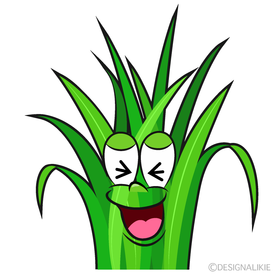 Laughing Grass Cartoon Character Image