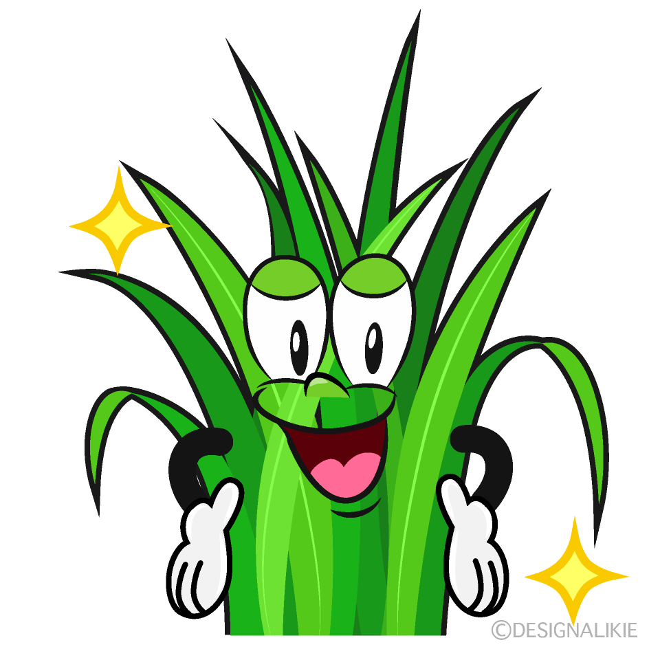 Glitter Grass Cartoon Character Image