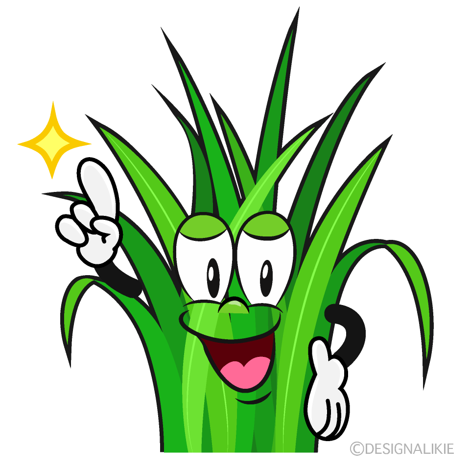 Posing Grass Cartoon Character Image