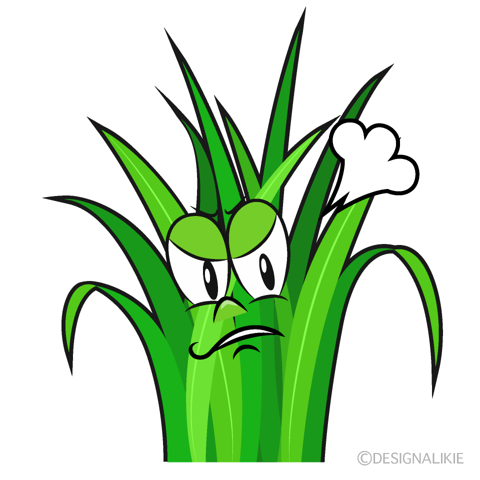 Angry Grass Cartoon Character Image