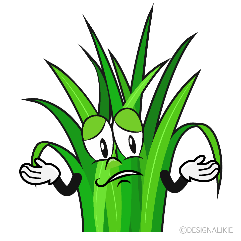 Troubled Grass Cartoon Character Image