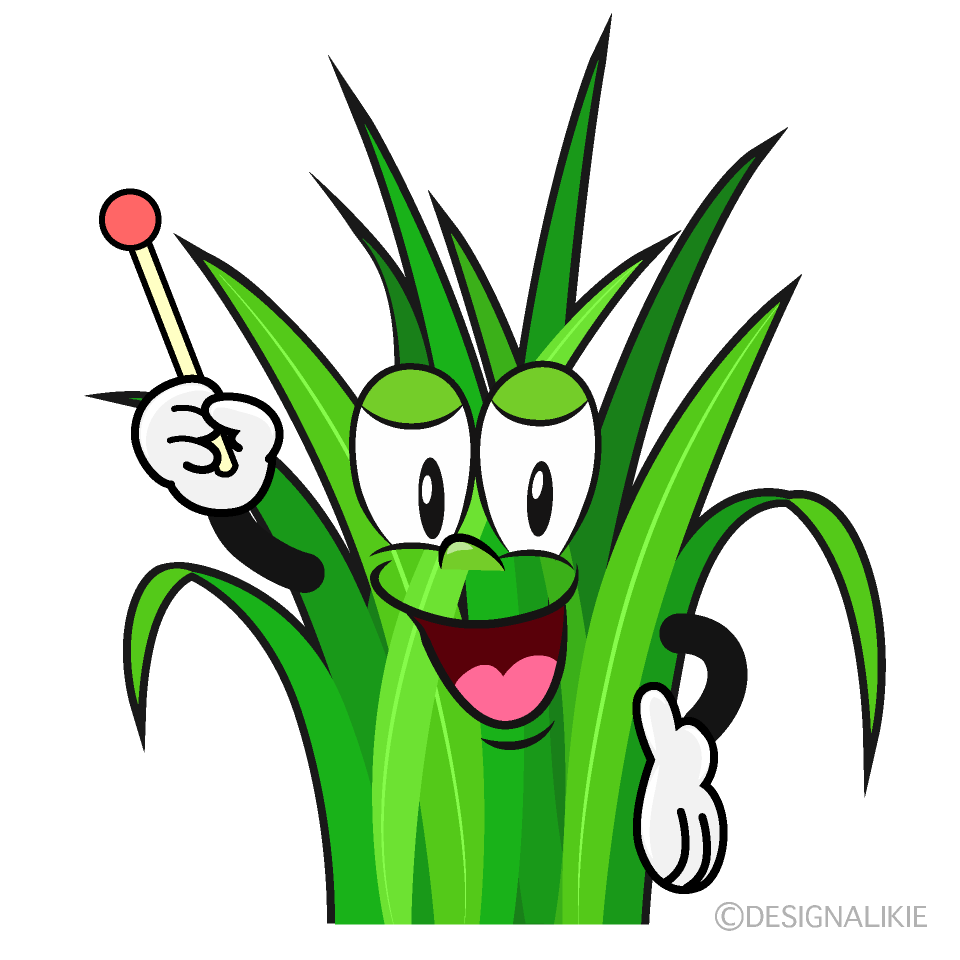 Speaking Grass Cartoon Character Image
