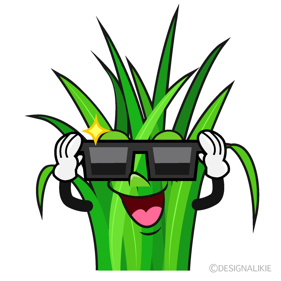 Cool Grass Cartoon Character Image