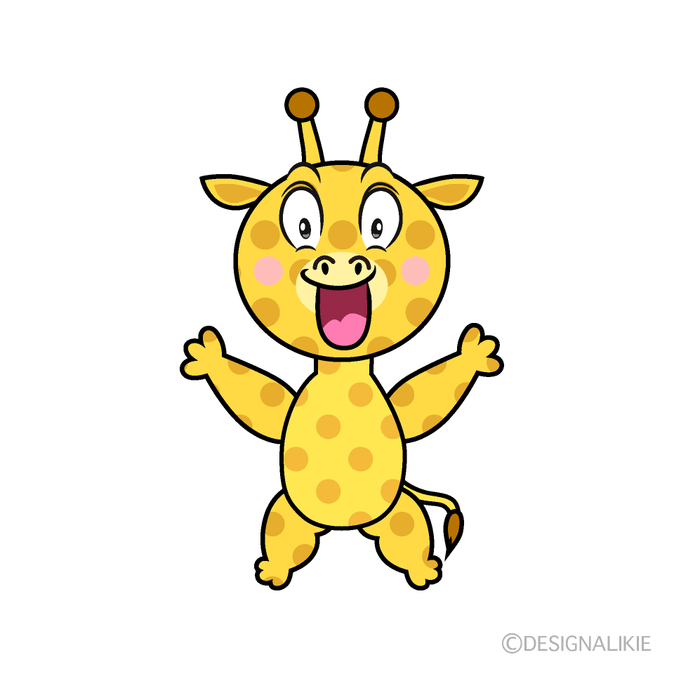 Surprised Giraffe Cartoon Character Image