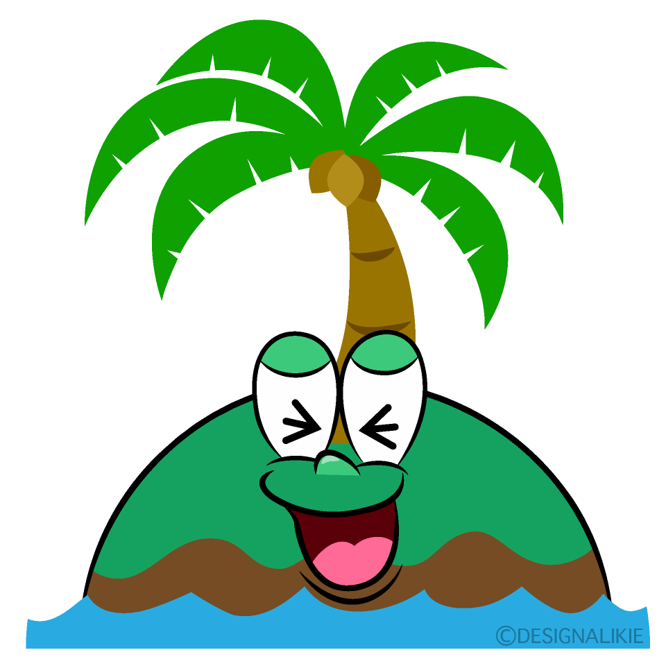 Laughing Palm Island Cartoon Character Image