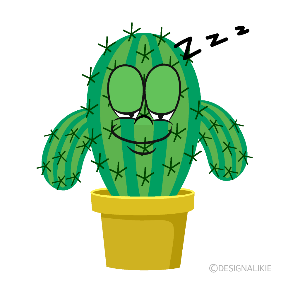 Cactus de Follaje Durmiendo Animado