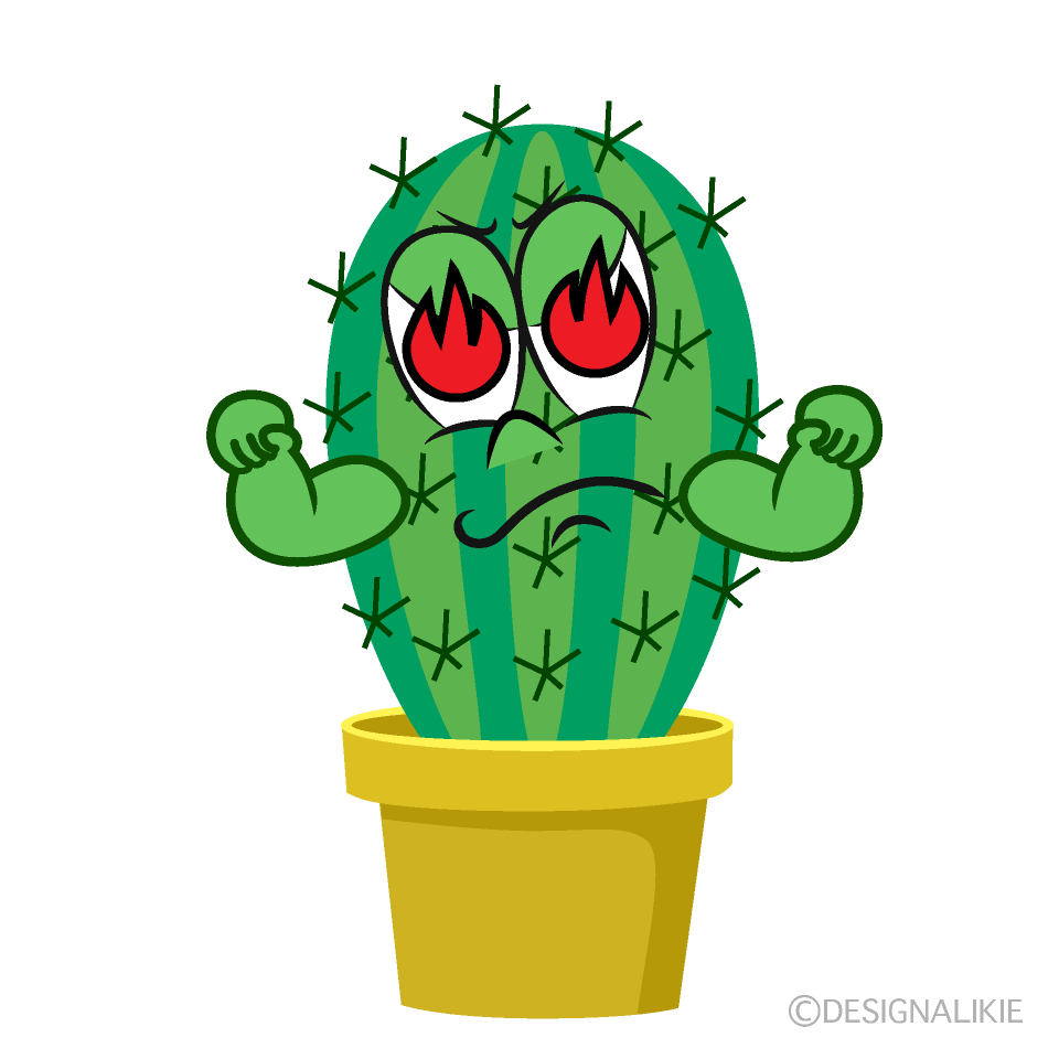 Enthusiasm Foliage Cactus Cartoon Character Image