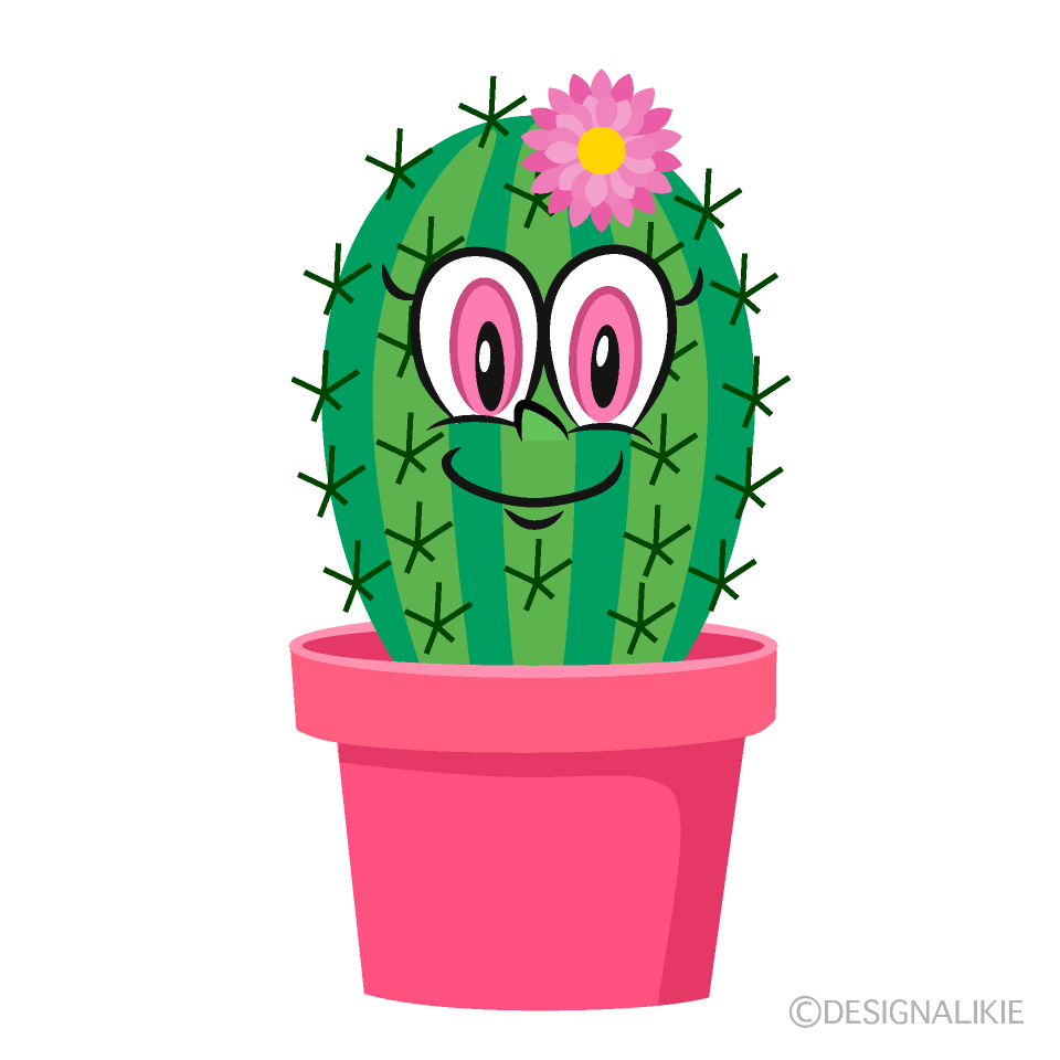 Girl Cactus Cartoon Character Image