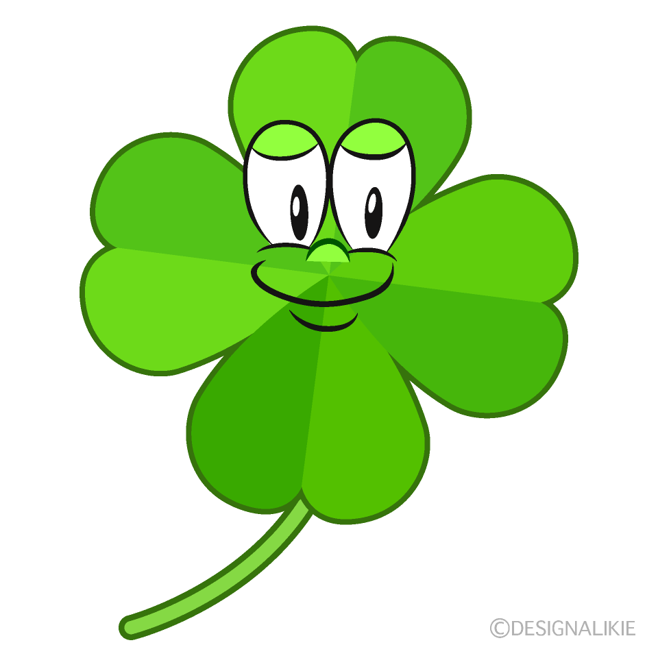 Four Leaf Clover Cartoon Character Image