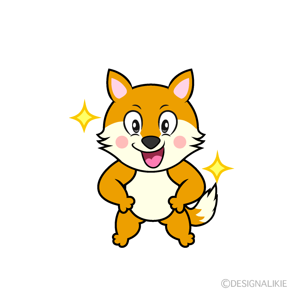 Glitter Fox Cartoon Character Image