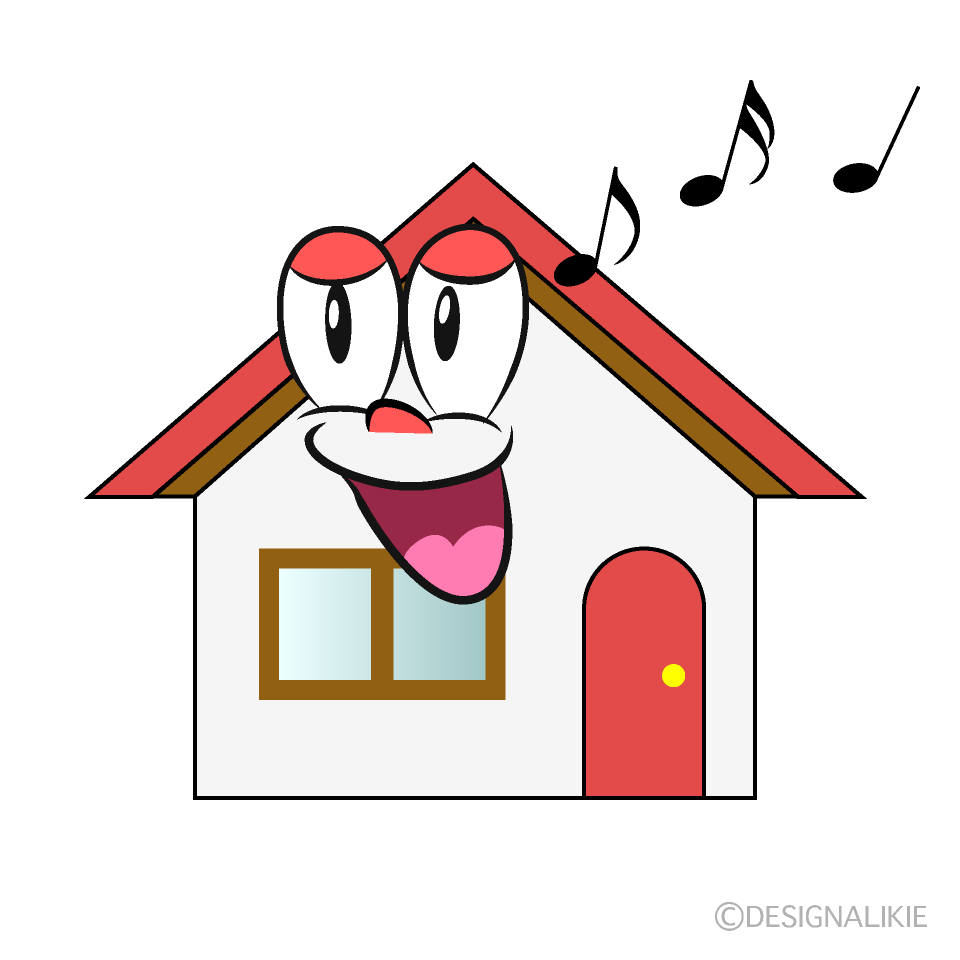 Singing Home Cartoon Character Image
