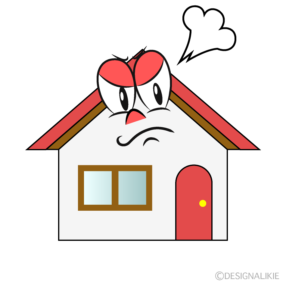 Angry Home Cartoon Character Image