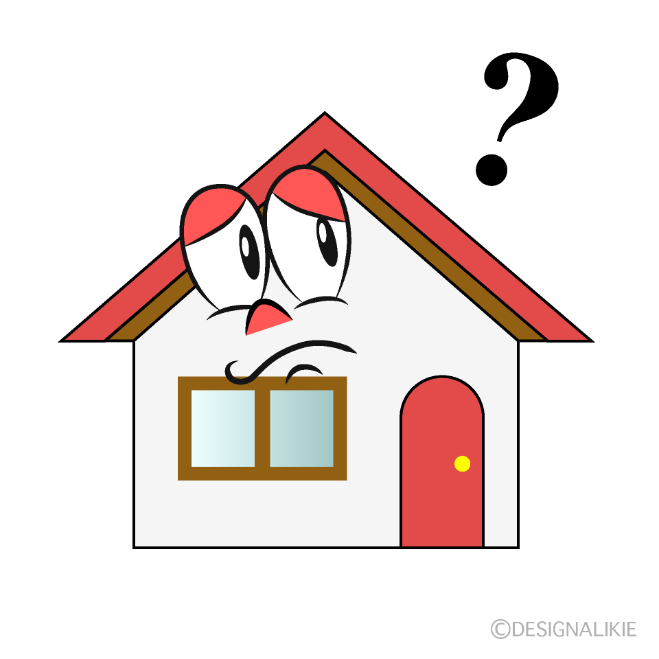 Thinking Home Cartoon Character Image