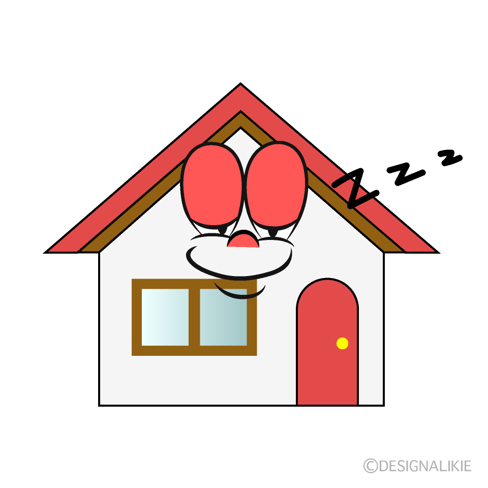 Sleeping Home Cartoon Character Image