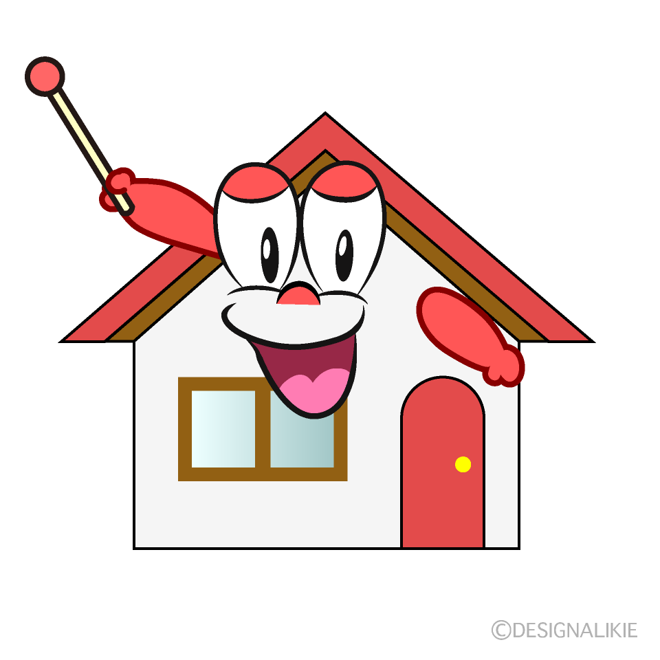 Speaking Home Cartoon Character Image