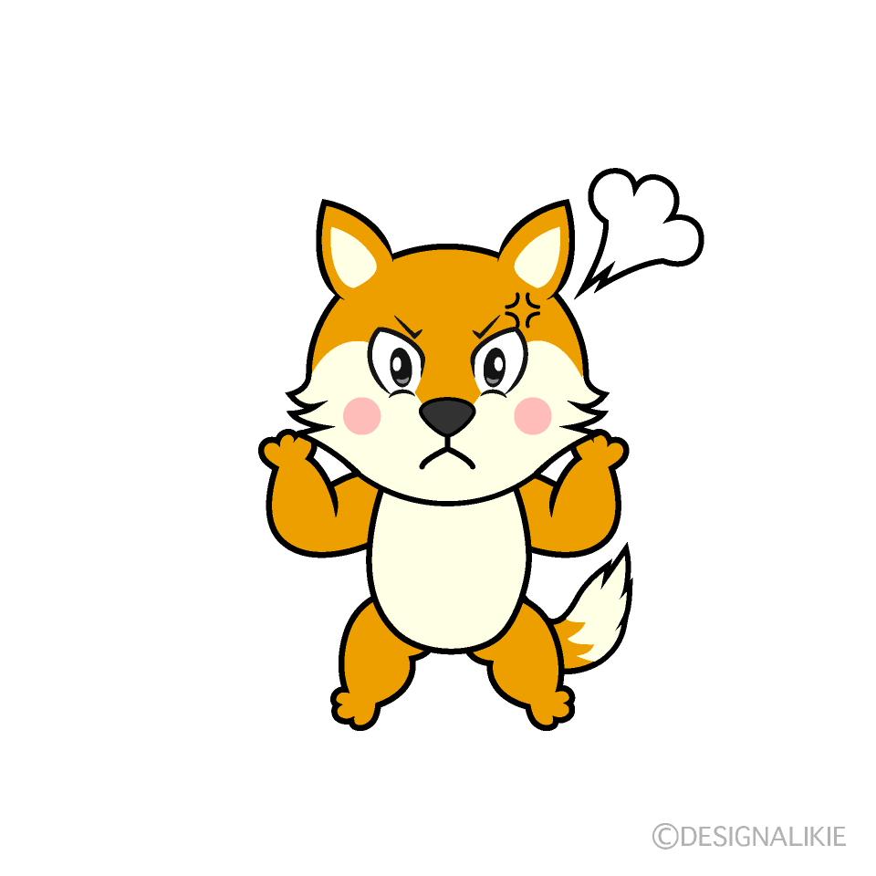 Angry Fox Cartoon Character Image
