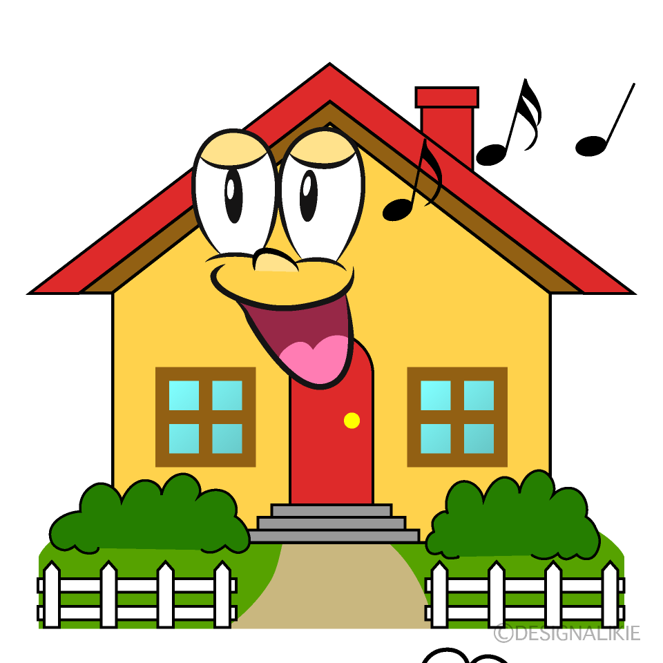 Singing House Cartoon Character Image