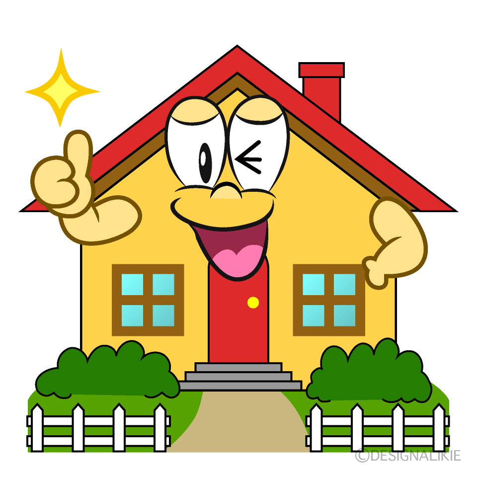 Thumbs up House Cartoon Character Image